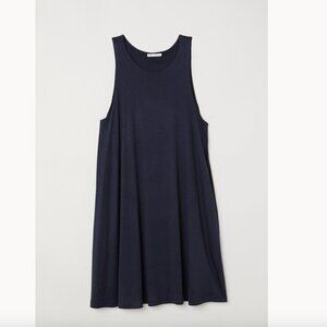 H&M A-line Skater Dress | Navy Blue | XS